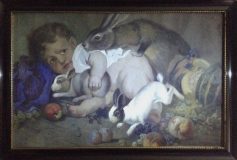Kind mit Hasen (G. Unterländer, 1928)