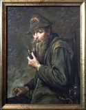 Sitzender Jäger mit Pfeife (Arthur Hammerer)