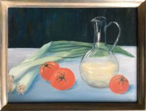 Stillleben mit Tomaten und Lauch (Renate Lehmann)
