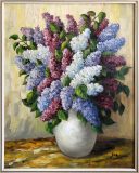 Fliederstrauß in Vase (Max Kosmas Zahner)