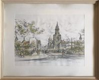 Friedrich-Ebert-Brücke mit Kaiserstraße in Heilbronn (N.N.)