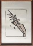 Grafik mit Frau und Ameisen (Chris Wittenberg, 1978)