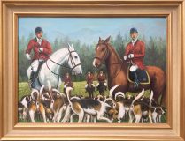 Jagdgesellschaft mit Hunden (Boris Siemienkewitsch, 1981)