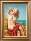 Nackte Frau auf einem Felsen (Boris Siemienkewitsch)