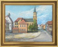 Ortsmitte von Meckesheim (Alois Rosenberger, 1993)