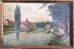 Untere Au in Pforzheim mit Schelmenturm (E. Baur, 1902)