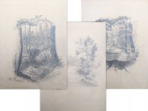 Drei Landschaftsskizzen (August Göler von Ravensburg)